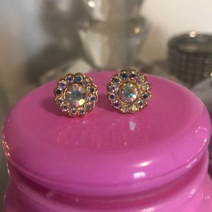 Kate spade stud earrings iridescent crystal gold